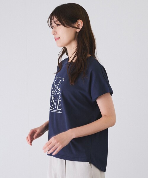 Jayro（ジャイロ）の「パール付きプリントロゴTシャツ（Tシャツ/カットソー・レディース・ブラック/ホワイト系その他/ネイビー/ラベンダー・M）」の7枚目の写真