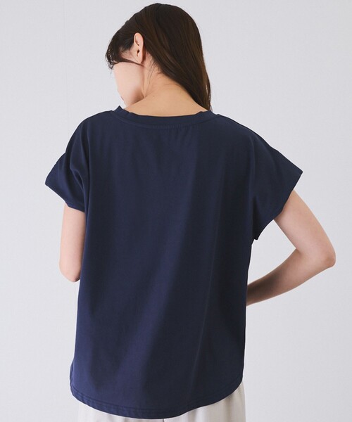 Jayro（ジャイロ）の「パール付きプリントロゴTシャツ（Tシャツ/カットソー・レディース・ブラック/ホワイト系その他/ネイビー/ラベンダー・M）」の8枚目の写真