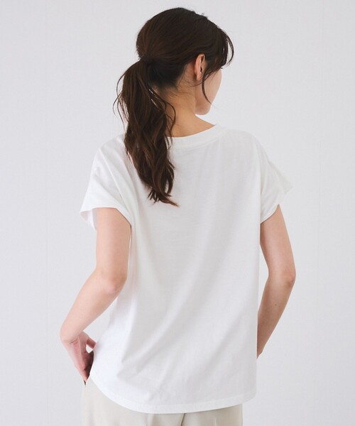 Jayro（ジャイロ）の「パール付きプリントロゴTシャツ（Tシャツ/カットソー・レディース・ブラック/ホワイト系その他/ネイビー/ラベンダー・M）」の14枚目の写真