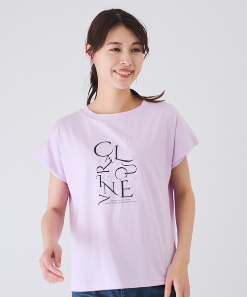 Jayro（ジャイロ）の「パール付きプリントロゴTシャツ（Tシャツ/カットソー・レディース・ブラック/ホワイト系その他/ネイビー/ラベンダー・M）」の18枚目の写真