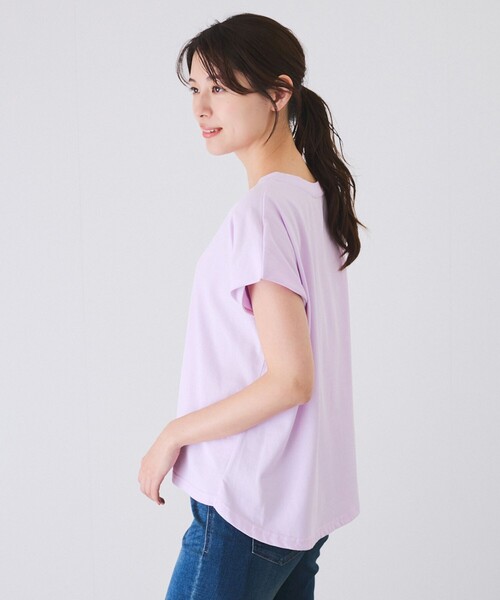 Jayro（ジャイロ）の「パール付きプリントロゴTシャツ（Tシャツ/カットソー・レディース・ブラック/ホワイト系その他/ネイビー/ラベンダー・M）」の19枚目の写真