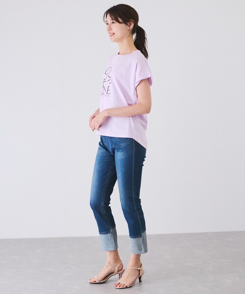 Jayro（ジャイロ）の「パール付きプリントロゴTシャツ（Tシャツ/カットソー・レディース・ブラック/ホワイト系その他/ネイビー/ラベンダー・M）」の22枚目の写真