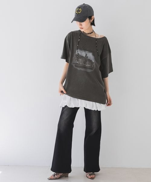 JEANASIS（ジーナシス）の「バルーンキャミチュニック/492481（キャミソール・レディース・ブラック/グレー/オフホワイト・FREE）」の9枚目の写真