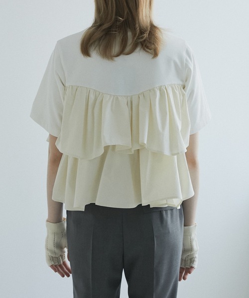 ショートラッフルカットトップス / Short Ruffle Cut Tops（T