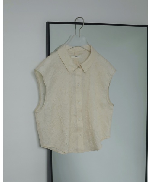 anuke（アンヌーク）の「Washer Sleeveless Shirts（シャツ/ブラウス・レディース・ブラウン/クリーム・FREE）」の5枚目の写真