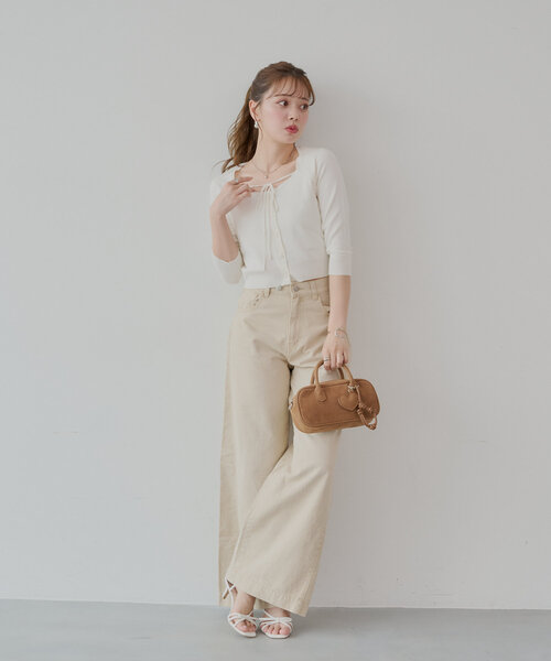 Chico(チコ)の「アメスリレイヤードボレロデザインカーディガン(カーディガン/ボレロ・レディース・ブルー系その他/ホワイト/ピンク・FREE)」の6枚目の写真