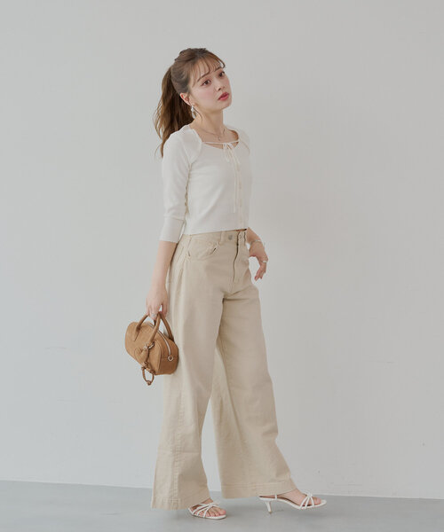 Chico(チコ)の「アメスリレイヤードボレロデザインカーディガン(カーディガン/ボレロ・レディース・ブルー系その他/ホワイト/ピンク・FREE)」の8枚目の写真