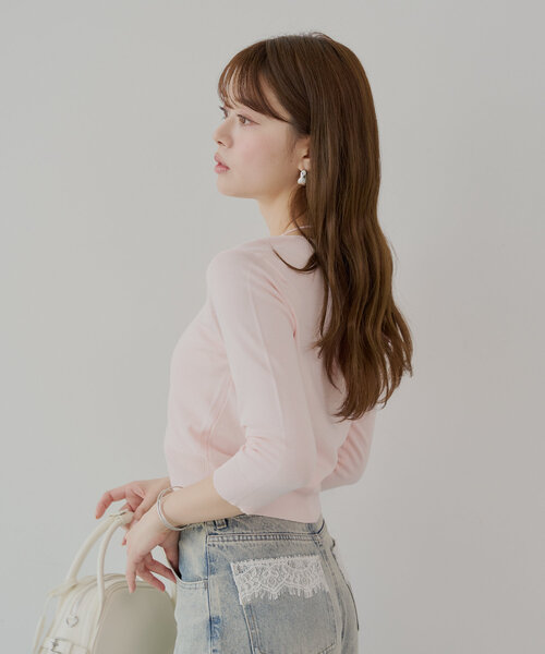 Chico(チコ)の「アメスリレイヤードボレロデザインカーディガン(カーディガン/ボレロ・レディース・ブルー系その他/ホワイト/ピンク・FREE)」の11枚目の写真