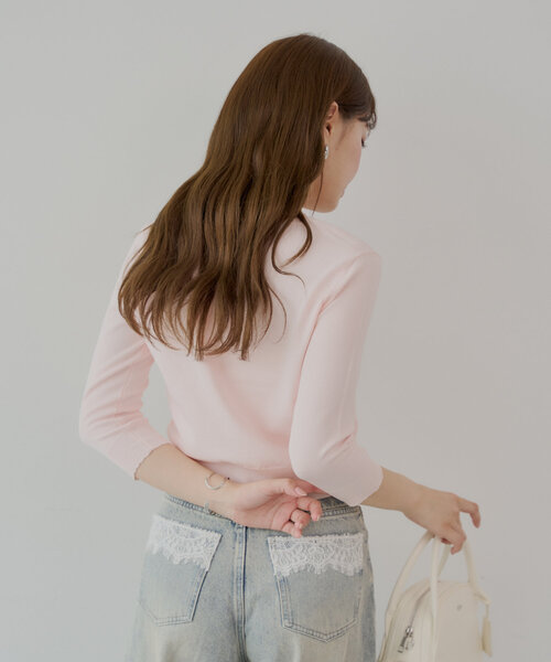 Chico(チコ)の「アメスリレイヤードボレロデザインカーディガン(カーディガン/ボレロ・レディース・ブルー系その他/ホワイト/ピンク・FREE)」の12枚目の写真