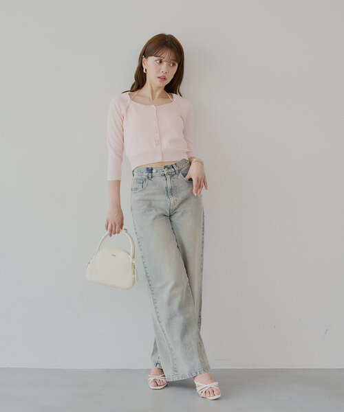 Chico(チコ)の「アメスリレイヤードボレロデザインカーディガン(カーディガン/ボレロ・レディース・ブルー系その他/ホワイト/ピンク・FREE)」の13枚目の写真