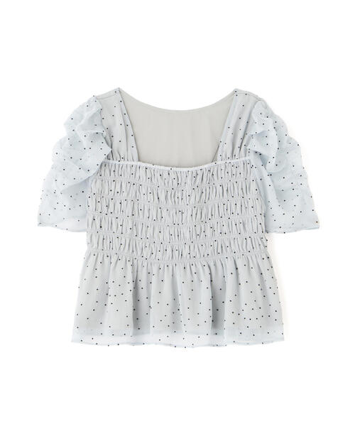 FREE'S MART（フリーズマート）の「◆フロッキードットシャーリングペプラムブラウス（シャツ/ブラウス・レディース・グリーン/ホワイト/ブラック・FREE）」の21枚目の写真