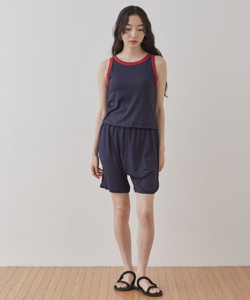 アメリカンスリーブ、ブルー♡M♡水着♡セパレート♡タンクトップ セール】【Unblend】<3点セット> UVカット アメスリタンクトップ