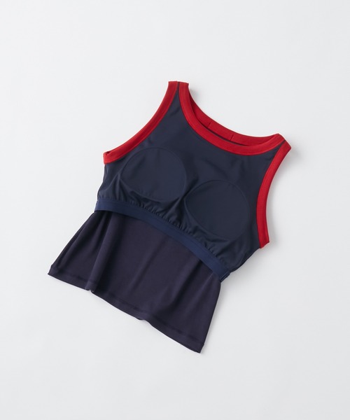 アメリカンスリーブ、ブルー♡M♡水着♡セパレート♡タンクトップ セール】【Unblend】<3点セット> UVカット アメスリタンクトップ