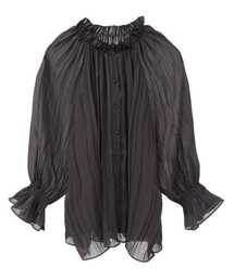 Liesse❥22000円オーバーシルエットギャザートップス今期 シアーオフショルギャザーカットトップス（Tシャツ/カットソー
