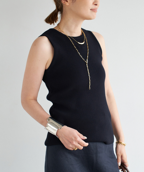 新品✨ Diner B CROP タンクトップ ネイビーA Diner B CROP タンクトップ（タンクトップ）｜MUSE de Deuxieme Classe