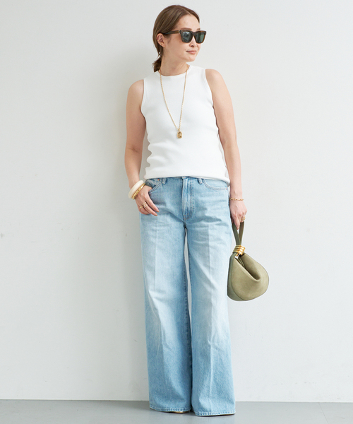 Deuxieme Classe(ドゥーズィエムクラス)の「*追加 Diner B CROP タンクトップ(ニット/セーター・レディース・ホワイト系その他/ダークブルー・FREE)」の17枚目の写真