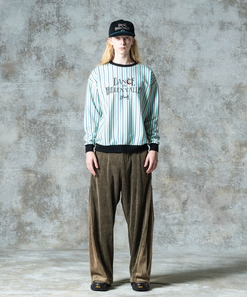 glamb(グラム)の「Hidden Valley Sweat / ヒドゥンバレースウェット(スウェット・メンズ・ブラック/ストライプ・S/M/L)」の10枚目の写真