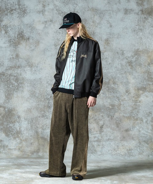 glamb(グラム)の「Hidden Valley Sweat / ヒドゥンバレースウェット(スウェット・メンズ・ブラック/ストライプ・S/M/L)」の11枚目の写真