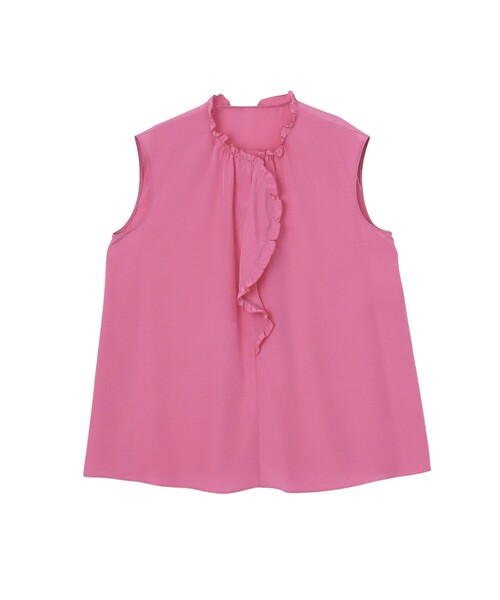 ANAYI（アナイ）の「クレープデシンフロントラッフルブラウス（シャツ/ブラウス・レディース・ネイビー/ピンク/ホワイト・38/36）」の3枚目の写真