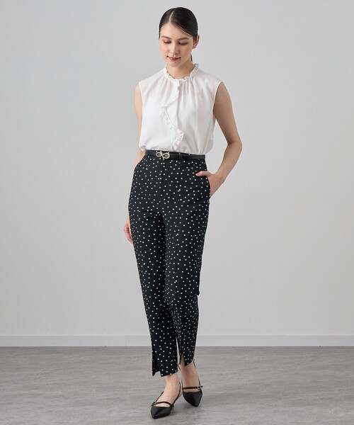 ANAYI（アナイ）の「クレープデシンフロントラッフルブラウス（シャツ/ブラウス・レディース・ネイビー/ピンク/ホワイト・38/36）」の16枚目の写真