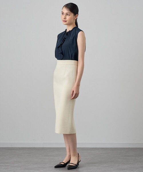 ANAYI（アナイ）の「クレープデシンフロントラッフルブラウス（シャツ/ブラウス・レディース・ネイビー/ピンク/ホワイト・38/36）」の19枚目の写真