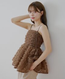 Chico | 【SALON by Chico/新色追加】ローズチュールペプラムブラウス(シャツ/ブラウス)