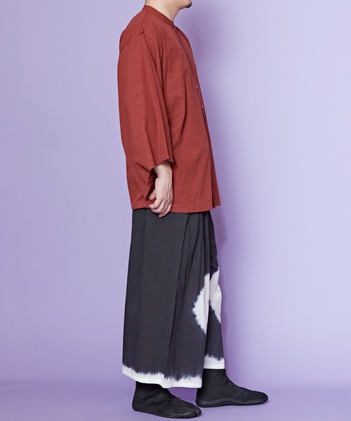 カヤ(カヤ)の「【カヤ】角袖バンドカラーメンズシャツ(シャツ/ブラウス・メンズ・ホワイト/スミクロ/エンジ・FREE)」の19枚目の写真