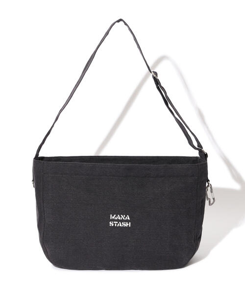 MANASTASH（マナスタッシュ）の「MANASTASH/マナスタッシュ  DENNY WY NP BAG/デニーウェイ ニュースペーパーバッグ（ショルダーバッグ・メンズ・ナチュラル/チャコールグレー・F）」の4枚目の写真