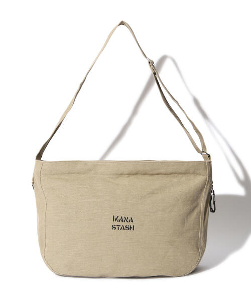 MANASTASH（マナスタッシュ）の「MANASTASH/マナスタッシュ  DENNY WY NP BAG/デニーウェイ ニュースペーパーバッグ（ショルダーバッグ・メンズ・ナチュラル/チャコールグレー・F）」の15枚目の写真