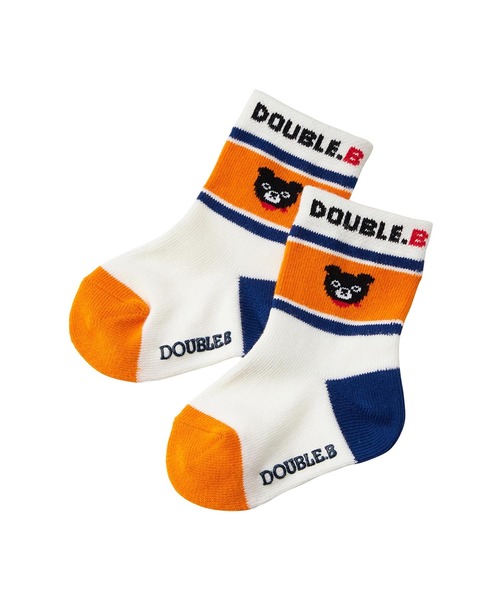 DOUBLE_B（ダブルビー）の「ソックスパック３足セット（ソックス/靴下・キッズ・カーキ/オレンジ/ネイビー・11-13cm/19-21cm/17-19cm/15-17cm/13-15cm）」の4枚目の写真