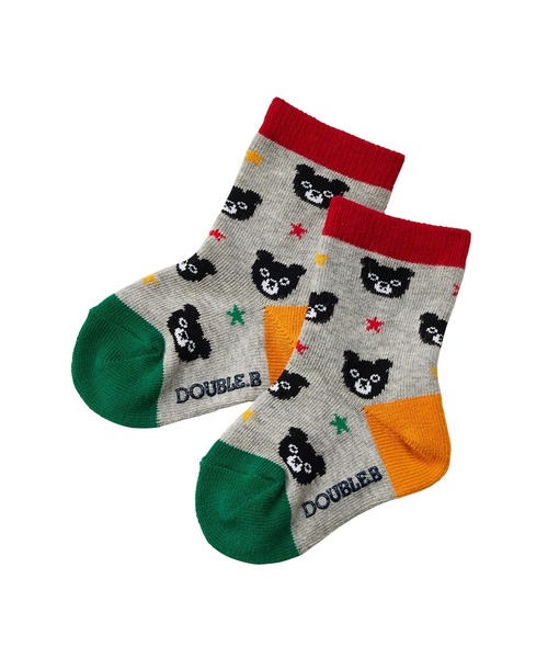DOUBLE_B（ダブルビー）の「ソックスパック３足セット（ソックス/靴下・キッズ・カーキ/オレンジ/ネイビー・11-13cm/19-21cm/17-19cm/15-17cm/13-15cm）」の5枚目の写真