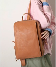 メンズのバックパック/リュック（イエロー/黄色系・レザー・本革