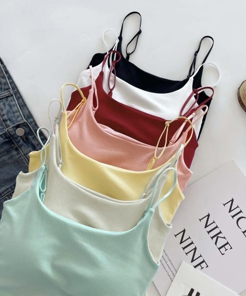 Miniministore(ミニミニストア)の「カップ付きキャミソールサイドシャーリング(キャミソール・レディース・ブラック/ホワイト/ワインレッド/ピンク/アイボリー/イエロー/ミント・FREE)」の21枚目の写真