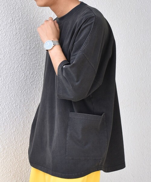 Champion(チャンピオン)の「【SHIPS any別注】Champion: ブリーチ ドルマン キャンプポケット Tシャツ◇(Tシャツ/カットソー・メンズ・ブラック/ネイビー/グリーン/ブラウン・SMALL/MEDIUM/LARGE/X-LARGE)」の8枚目の写真
