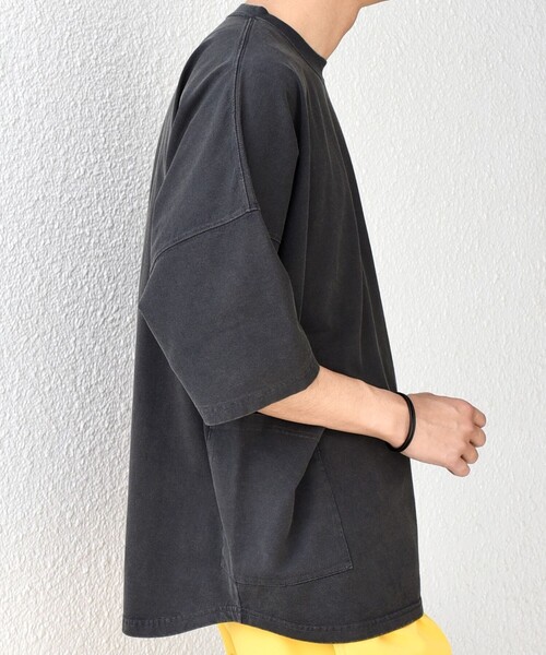 SHIPS any別注】Champion: ブリーチ ドルマン キャンプポケット T