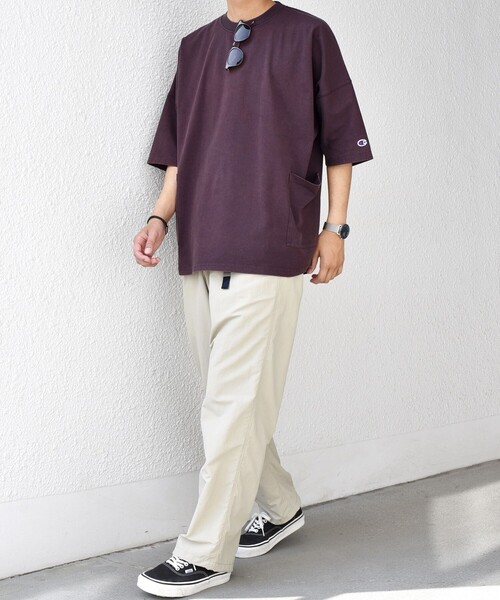 Champion(チャンピオン)の「【SHIPS any別注】Champion: ブリーチ ドルマン キャンプポケット Tシャツ◇(Tシャツ/カットソー・メンズ・ブラック/ネイビー/グリーン/ブラウン・SMALL/MEDIUM/LARGE/X-LARGE)」の11枚目の写真