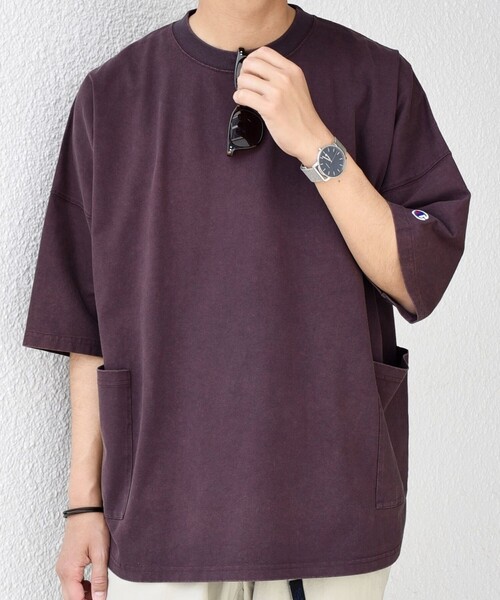 SHIPS any 別注Championドルマン　ポケットTシャツ　チャンピオン SHIPS any別注】Champion: ブリーチ ドルマン キャンプポケット