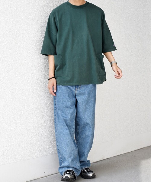Champion(チャンピオン)の「【SHIPS any別注】Champion: ブリーチ ドルマン キャンプポケット Tシャツ◇(Tシャツ/カットソー・メンズ・ブラック/ネイビー/グリーン/ブラウン・SMALL/MEDIUM/LARGE/X-LARGE)」の15枚目の写真