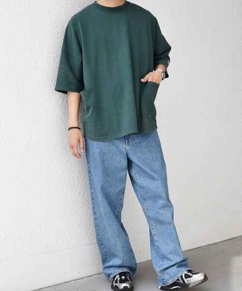 Champion(チャンピオン)の「【SHIPS any別注】Champion: ブリーチ ドルマン キャンプポケット Tシャツ◇(Tシャツ/カットソー・メンズ・ブラック/ネイビー/グリーン/ブラウン・SMALL/MEDIUM/LARGE/X-LARGE)」の16枚目の写真