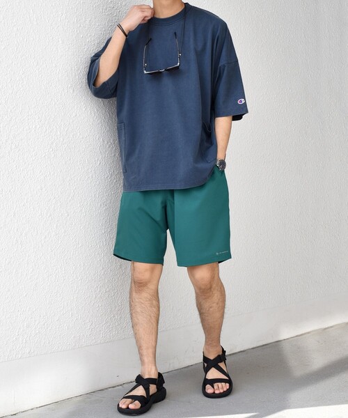 Champion(チャンピオン)の「【SHIPS any別注】Champion: ブリーチ ドルマン キャンプポケット Tシャツ◇(Tシャツ/カットソー・メンズ・ブラック/ネイビー/グリーン/ブラウン・SMALL/MEDIUM/LARGE/X-LARGE)」の20枚目の写真