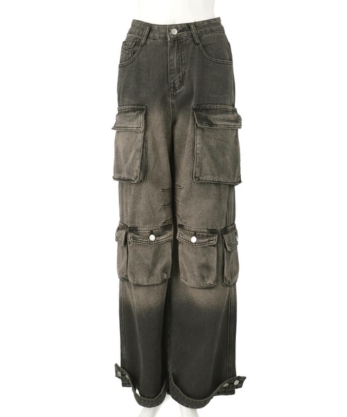 ANAP(アナップ)の「ウォッシュ 加工 デニム カーゴパンツ(カーゴパンツ・レディース・ブルー/ブラック・S/M)」の8枚目の写真
