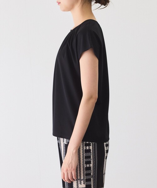 Jayro(ジャイロ)の「シルケットギャザー フレンチスリーブトップス(Tシャツ/カットソー・レディース・ライトグリーン/ホワイト系その他/ベージュ/ピンク系その他/ブラック・M)」の17枚目の写真