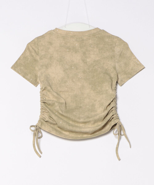 GORGE（ゴージ）の「《ラメきら×ドロスト映え》レディース 半袖Tシャツ ショート丈 体型カバー 春夏秋（Tシャツ/カットソー・レディース・オフホワイト/ベージュ/ブラック/グリーン/グレー・F）」の17枚目の写真