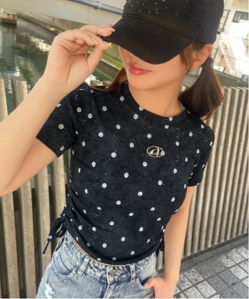 セール】《ラメきら×ドロスト映え》レディース 半袖Tシャツ ショート丈
