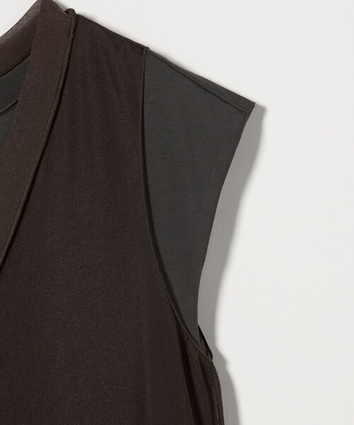 ASTRAET（アストラット）の「＜ASTRAET＞テンジクxシフォン レイヤード ワンピース（ワンピース・レディース・ブラック/ダークブラウン・FREE）」の12枚目の写真