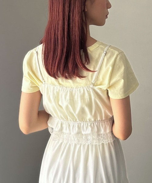 archives(アルシーヴ)の「レーストリミングビスチェ×ティアードスカートSET(ワンピース・レディース・オフホワイト/ブラック・MEDIUM)」の10枚目の写真