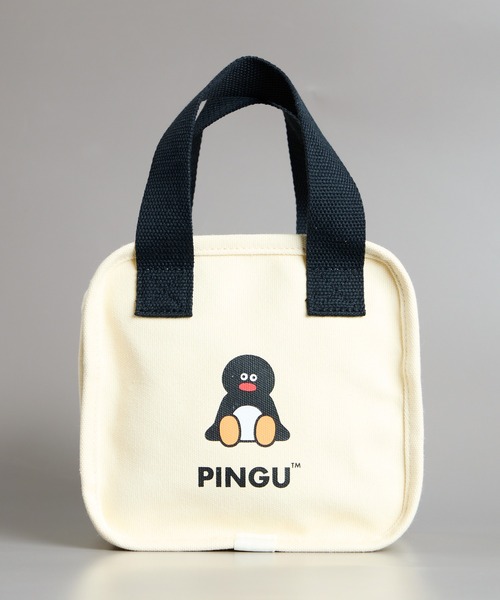 台湾セブンイレブン限定　スヌーピー　ジッパーハンドバッグ PINGU×松本セイジ スクエアミニランチバッグ （アイボリー
