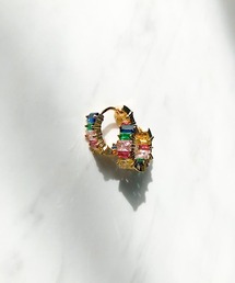 TIMELESS&THREE（タイムレスアンドスリー）の「クリアビジューフープピアス（ピアス（両耳用））」