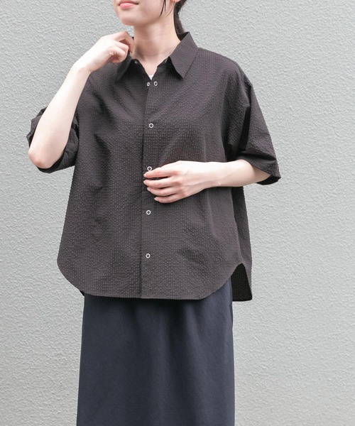 soduk スドーク ユニセックス シャツ リボン ブラック soduk（スドーク）の「ribbon everywhere shirt（シャツ