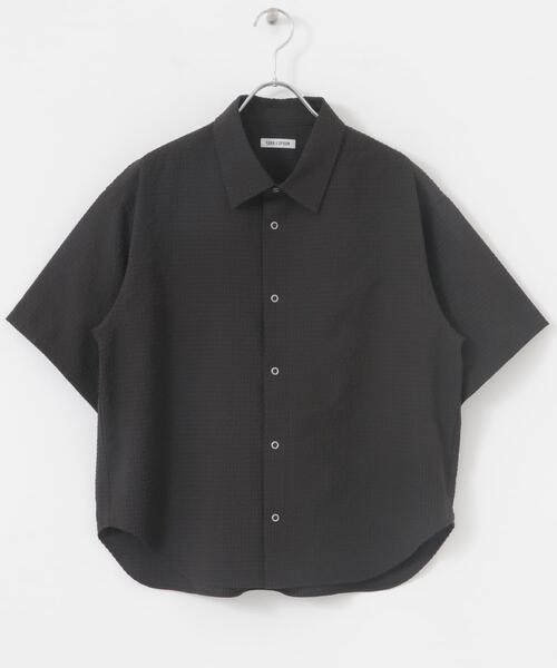 FORK&SPOON(フォークアンドスプーン)の「FORK&SPOON アニヴェンサッカーシャツ(シャツ/ブラウス・レディース・ダークブラウン/ブラック・1)」の17枚目の写真